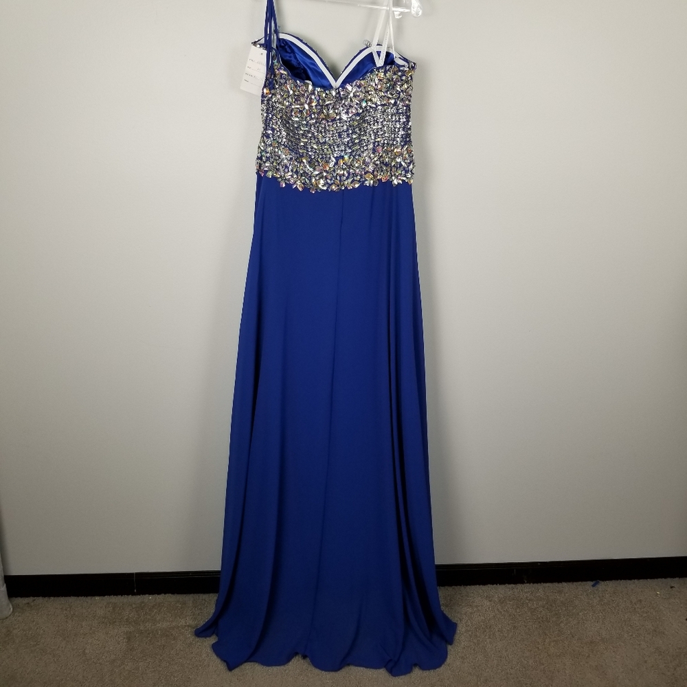 NWT Envious Formal  Strapless Prom Dress Sz 16  C2 - Picture 5 of 7